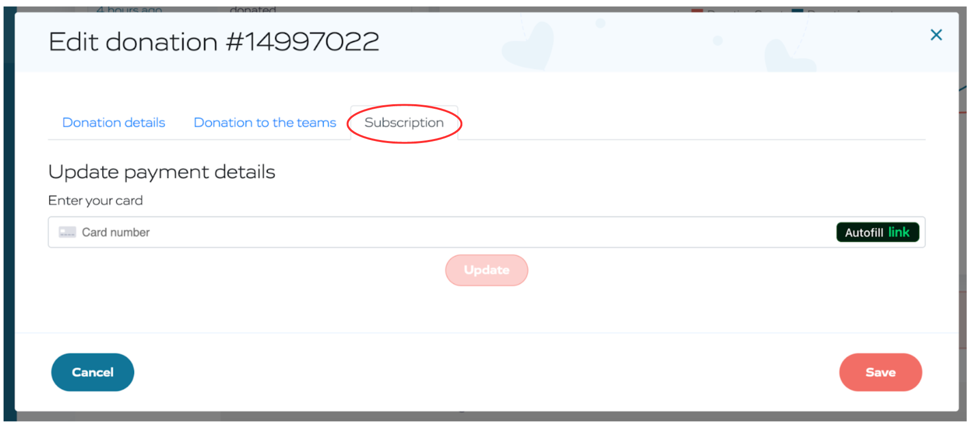 Charidy Admin Screenshot Recurring Donation Screenshot 2 9.10.24.png